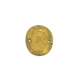 Singer 221 222K Featherweight Sewing Machine Brass Badge Emblem Medallion w Black Rim - The Old Singer Shop