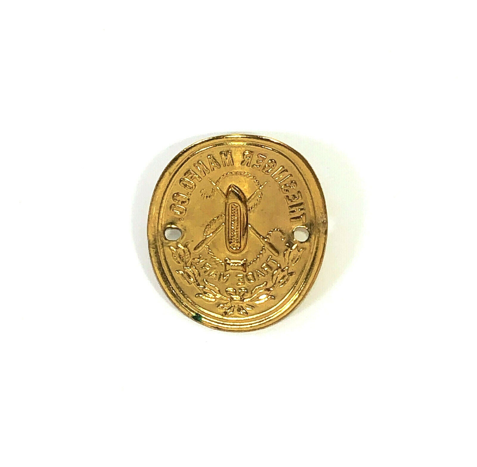 Vintage Singer 221 Featherweight Sewing Machine Brass Badge Emblem Medallion - The Old Singer Shop