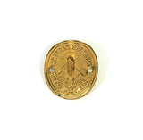 Vintage Singer 221 Featherweight Sewing Machine Brass Badge Emblem Medallion - The Old Singer Shop