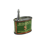 Vintage Singer Sewing Machine Oval 1 1/3 oz Oil Can Handy Oiler with Offset Lead Spout - The Old Singer Shop