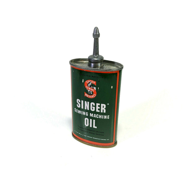 ORIGINAL 3floz SINGER SEWING MACHINE OIL EMPTY WITH POURING NECK