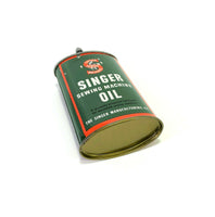 Vintage Singer Sewing Machine Oil 4 oz Tin Can Made in USA , 3/4
